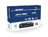 EDISION Picco T265 Full HD H.265 HEVC terrestrischer FTA Receiver T2, (1x DVB-T2, USB, HDMI, SCART, S/PDIF, IR Auge, USB WiFi Support, 2in1 Fernbedieung, schwarz)