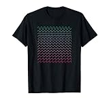 Synthesizer Wellenform DJ Techno Musik Muster T-Shirt