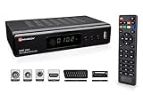 Full HD digitaler Kabel Receiver DVB-C / C2 für alle Kabel-Anbieter mit HDMI | SCART | USB | Auto- Installation | Mediaplayer | 1080p | MKV |LED-Display | Loop Out