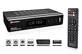 Full UNC2001 HD digitaler Kabel Receiver DVB-C / C2 für alle Kabel-Anbieter mit HDMI | SCART | USB | Auto- Installation | Mediaplayer | 1080p | MKV |LED-Display | Loop Out