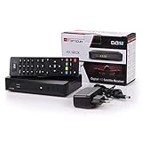 Opticum AX SBOX HD HDTV digitaler Satelliten-Receiver (DVB-S/S2, SAT, HDMI, SCART, USB 2.0, Full HD 1080p, 12V, Mediaplayer) [vorprogrammiert für Astra Hotbird] mit Aufnahme und Timeshift - schwarz