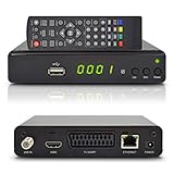 Zehnder HX7145 HD Sat Digital HDTV Satelliten Receiver USB 2.0, DVB-S2, HDMI, SCART, EasyFind + deutsche Kanalliste vorinstalliert, schwarz
