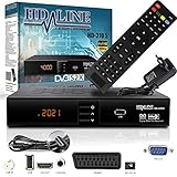 HD-LINE HDMI Receiver Satellit HD Digitaler Satelliten Receiver HDMI DVB S2 Receiver für Sat HD HDMI Sat Receiver HDMI HD Receiver Sat Digital für Satelliten Resiver für TV DVB-S, Mit PVR Schwarz