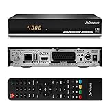 Strong SRT 7007 HD Sat Receiver (DVB-S/S2, Full HD, vorinstallierte Sender, USB Mediaplayer, HDMI, SCART, Ethernet, (12 Volt - auch für Camping geeignet, Display), schwarz