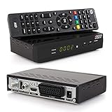 RED OPTICUM NYTROBOX AX S2 Sat Receiver mit Aufnahmefunktion I Digitaler Satelliten-Receiver HD 1080p - HDMI - SCART - USB - Coaxial Audio I 12V Netzteil ideal für Camping I DVB-S2 Receiver Schwarz