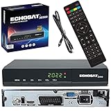 Echosat & Leyf 30900 Digital Satelliten Receiver -DVB-S / DVB-S2 -Digitaler Sat Receiver -Full HD 1080p Satellit für TV - HD Kabel [Vorprogrammiert für Astra,Hotbird und Türksat]